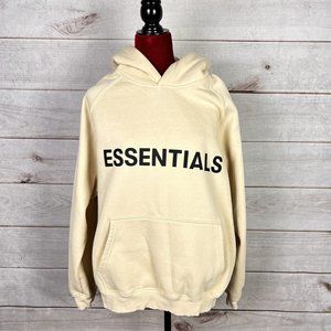 Fear of God Essentials Hoodie Taupe Pullover Unisex Sz XL Knit Urban
